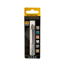 Свердло по плитке с шестигранным хвостовиком VICTORYTOOL 12 мм (П112)