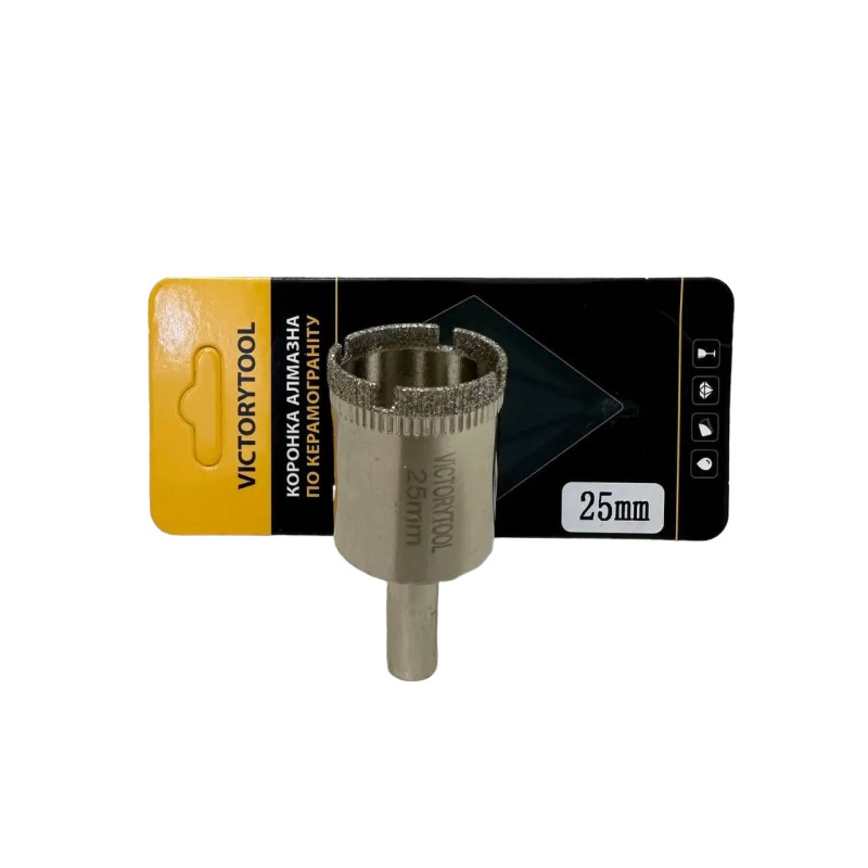 Алмазна коронка VICTORYTOOL 25 мм, під дриль (v025)