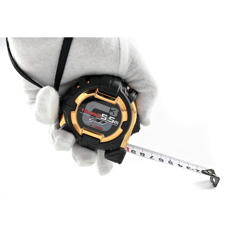 Рулетка будівельна TAJIMA G3 LOCK G3GL25-55BL ударостійка 5,5 м (1001-1663)