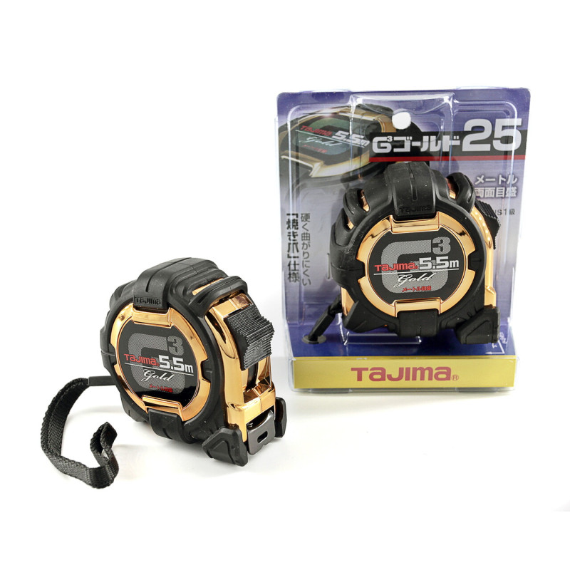 Рулетка будівельна TAJIMA G3 LOCK G3GL25-55BL ударостійка 5,5 м (1001-1663)