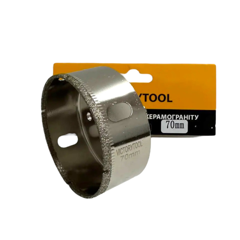 Алмазна коронка VICTORYTOOL 70 мм, під дриль (v070)