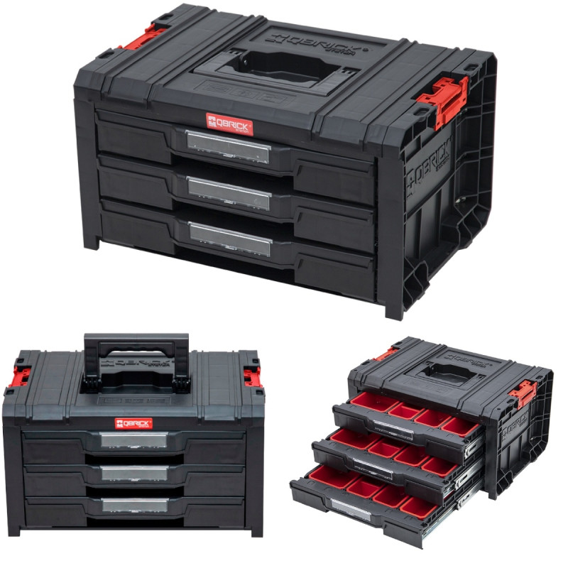Ящик для інструментів QBRICK SYSTEM PRO DRAWER 3 TOOLBOX 2,0 EXPERT 450 x 320 x 240 мм (SKRQPROD3E2CZAPG003)