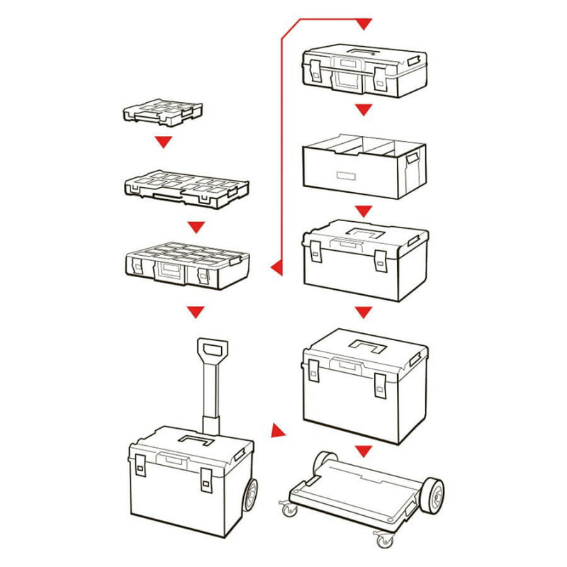 Органайзер QBRICK SYSTEM ONE ORGANIZER XL RED ULTRA HD 582 x 387 x 131мм (ORGQXL2CCZEPG003)
