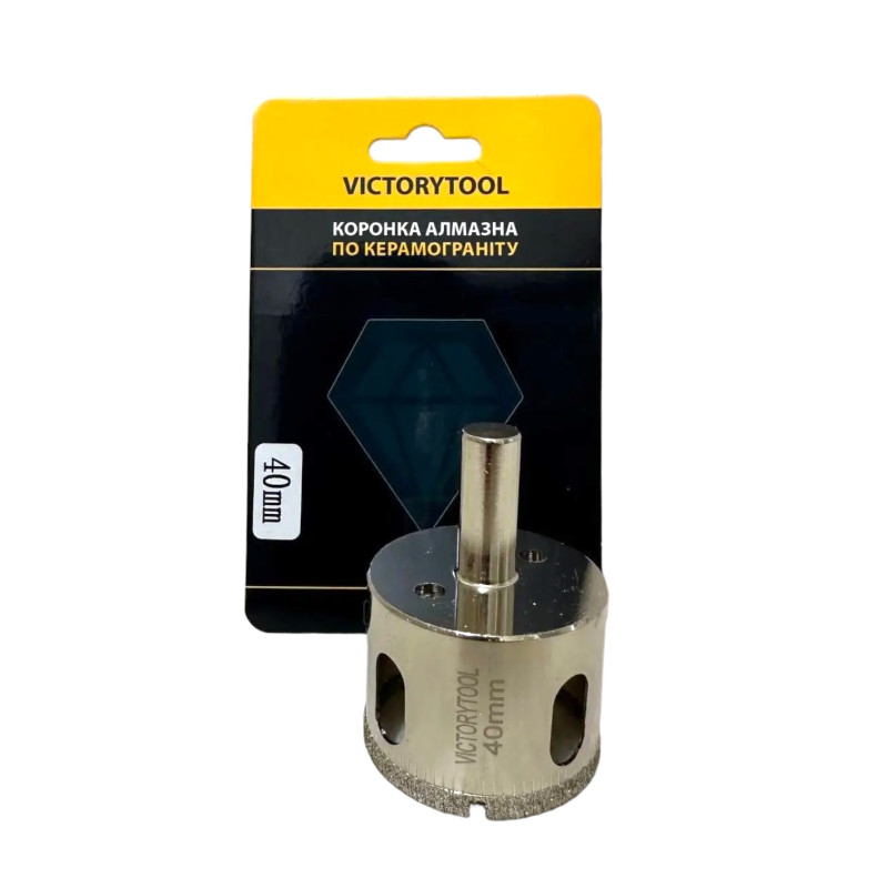 Алмазна коронка VICTORYTOOL 40 мм, під дриль (v040)