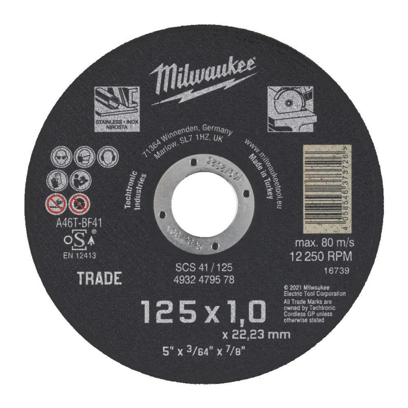 Коло відрізне SCS 41/125х1мм MILWAUKEE (4932479578)