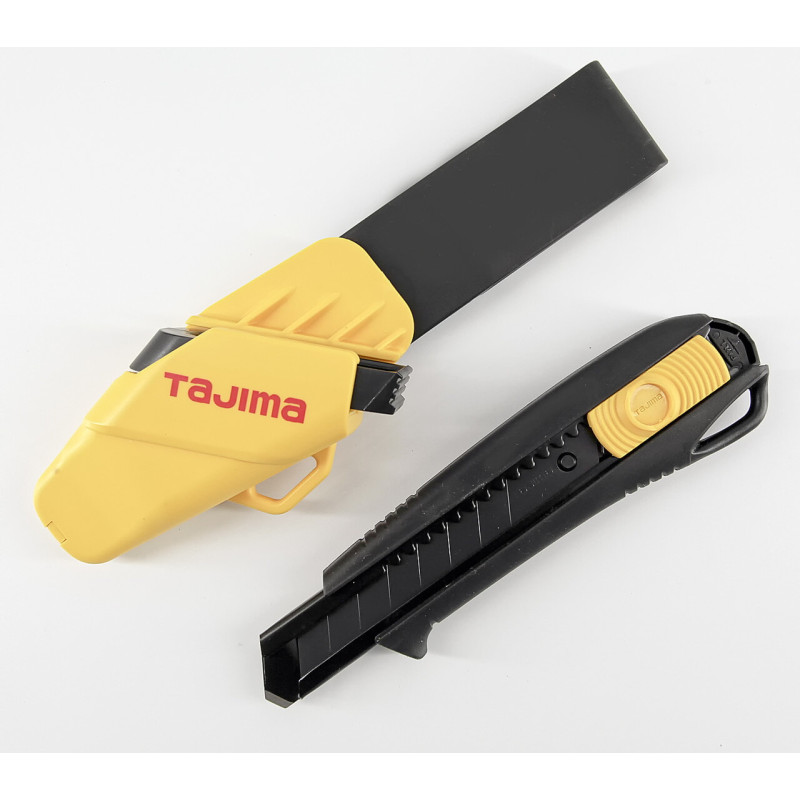 Ніж будівельний TAJIMA DC-L560BSFBL з висувним сегментним лезом 18 мм + кобура (1101-1704)