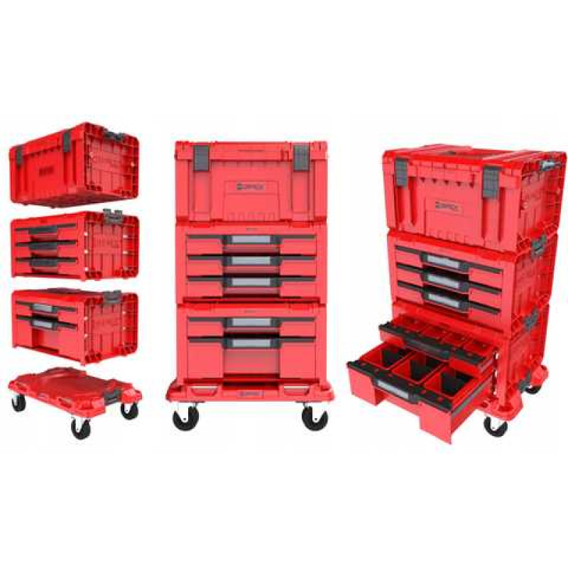 Набір ящиків QBRICK SYSTEM PRO RED SET 4, 2.0 RUHD 525 x 345 x 885 мм (Z258360PG003)